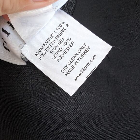 NWT FILIARMI Black/BrownFauna Silk Sleeveless Short Dress/Set, size 4 - Picture 14 of 14